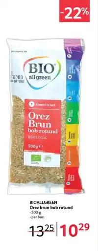 Selgros BIOALLGREEN Orez brun bob rotund Ofertă