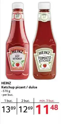 Selgros HEINZ Ketchup picant/ dulce Ofertă