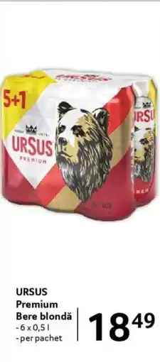 Selgros URSUS Premium Bere blondă Ofertă