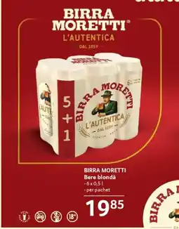 Selgros BIRRA MORETTI Bere blondǎ Ofertă