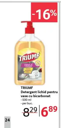 Selgros TRIUMF Detergent lichid pentru vase cu bicarbonat Ofertă