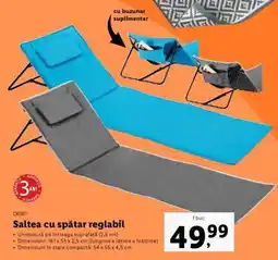 Lidl Saltea cu spătar reglabil Ofertă