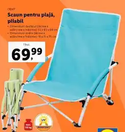 Lidl Scaun pentru plajă, pliabil Ofertă