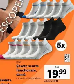 Lidl Șosete scurte funcționale, damă Ofertă