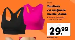 Lidl Bustieră cu susținere medie, damă Ofertă