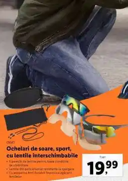 Ochelari de soare, sport, cu lentile interschimbabile