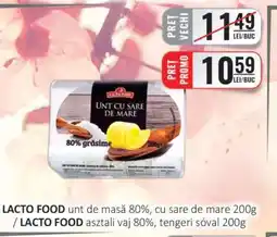 CBA LACTO FOOD unt de masă 80%, cu sare de mare 200g Ofertă
