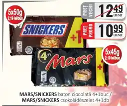 MARS/SNICKERS baton ciocolată 4+1buc