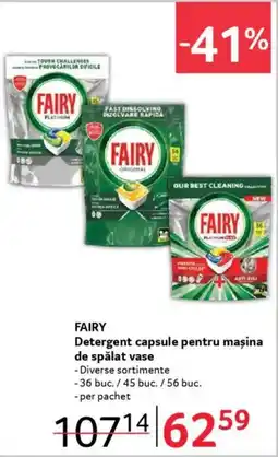 Selgros FAIRY Detergent capsule pentru mașina de spălat vase Ofertă