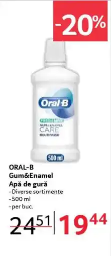 Selgros ORAL-B Gum&Enamel Apă de gură Ofertă