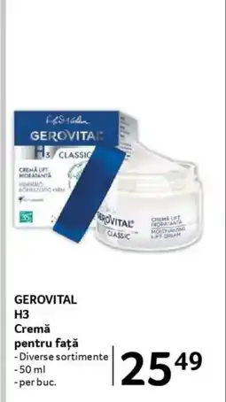 Selgros GEROVITAL H3 Cremă pentru față Ofertă