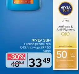 Selgros NIVEA SUN Cremă pentru ten Q10 Anti-Age SPF 50 Ofertă
