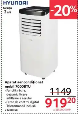 Selgros mobil 7000BTU Aparat aer condiționat mobil 7000BTU Ofertă