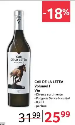 Selgros CAII DE LA LETEA Volumul I Vin Ofertă