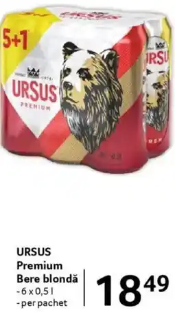 Selgros URSUS Premium Bere blondă Ofertă
