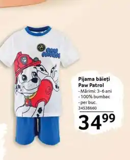 Selgros Pijama băieți Paw Patrol Ofertă