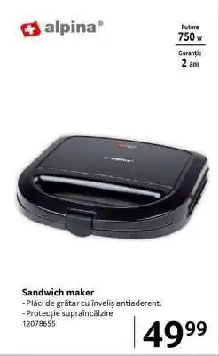 Selgros Sandwich Maker Ofertă