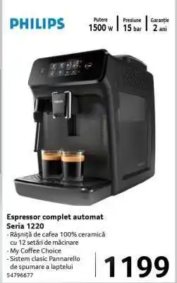 Selgros Espressor complet automat Seria 1220 Ofertă