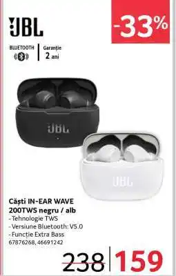 Selgros Căști IN-EAR WAVE 200TWS negru / alb Ofertă