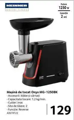 Selgros Mașină de tocat Onyx MG-1250BK Ofertă