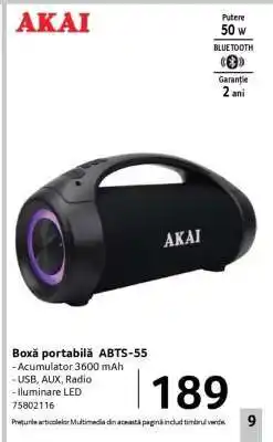 Selgros Boxă portabilă ABTS-55 Ofertă