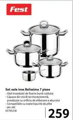 Selgros Set oale inox Belissima 7 piese Ofertă