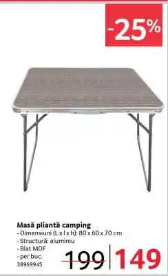 Selgros Masă pliantă camping Ofertă