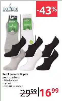 Selgros Set 3 perechi tălpici pentru adulți Ofertă