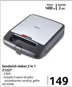 Selgros Sandwich maker 2 în 1 Z1227 Ofertă