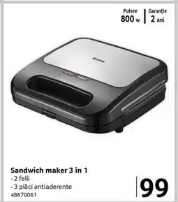 Selgros Sandwich maker 3 în 1 Ofertă