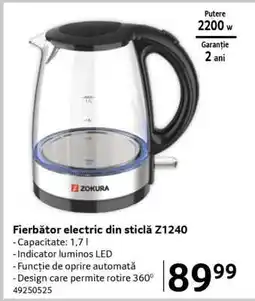 Selgros Fierbător electric din sticlă Z1240 Ofertă