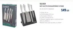 Selgros SILVER SET CUȚITE DE BUCĂTĂRIE 5 PIESE Ofertă