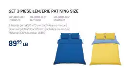 Selgros SET 3 PIESE LENJERIE PAT KING SIZE Ofertă