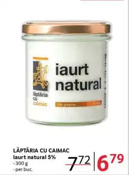 Selgros LĂPTĂRIA CU CAIMAC Iaurt natural 5% Ofertă