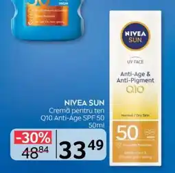 Selgros NIVEA SUN Cremă pentru ten Q10 Anti-Age SPF 50 50ml Ofertă