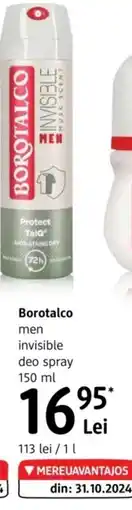 DM Borotalco men invisible deo spray Ofertă