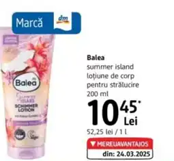 DM Balea summer island loţiune de corp pentru strălucire Ofertă