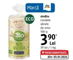 DM DmBio rondele sǎrate de orez Ofertă