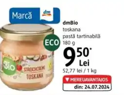DM DmBio toskana pastǎ tartinabilǎ Ofertă