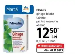 DM Mivolis ginkgo biloba tablete pentru memorie Ofertă