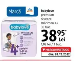 DM Babylove premium scutece mărimea 4+ Ofertă