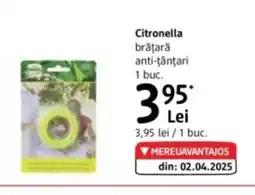 DM Citronella brățară anti-ţânţari Ofertă