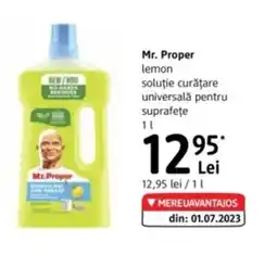 DM Mr. Proper lemon soluţie curăţare universală pentru suprafeţe Ofertă