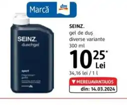 DM SEINZ. gel de duş diverse variante Ofertă