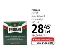 DM Proraso cremă pre-bărbierit cu eucalipt Ofertă