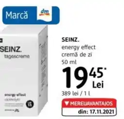 DM SEINZ. energy effect cremă de zi Ofertă