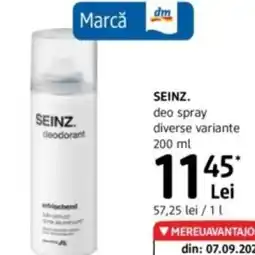 DM SEINZ deo spray Ofertă