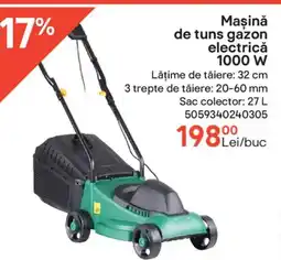 Brico Depôt Maşină de tuns gazon electrică 1000W Ofertă