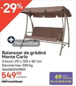 Brico Depôt Balansoar de grădină Monte Carlo Ofertă