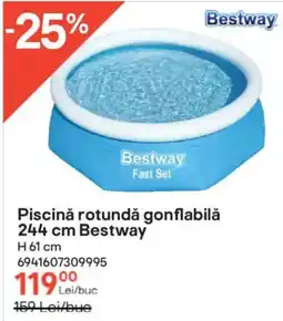 Brico Depôt Piscinǎ rotundǎ gonflabilă 244 cm Bestway Ofertă